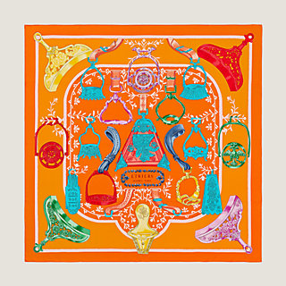 24SS◆HERMES◆Etriers コットンインターロック マキシドレス etriers-remix-scarf-90--